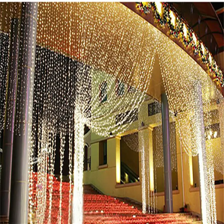 

3M x 3M 300 LEDs Led String Home Window Curtain Garden Wedding Party Birthday Decoration Light Fairy Lights with EU Plug
