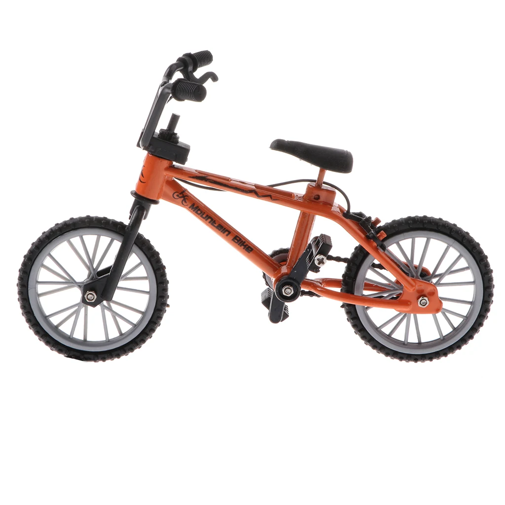 1:24 Mini Alloy Finger Bike Bicycle Diecast Model Desk Gadget Toy Orange