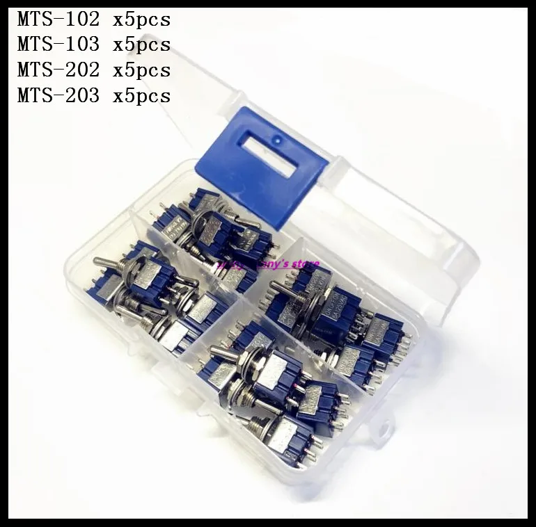 

20pcs/Lot MTS-102 , MTS-103 , MTS-202 , MTS-203 Toggle Switch 6A 125VAC/3A 250VAC Mini Switches Lever Switch Brand New