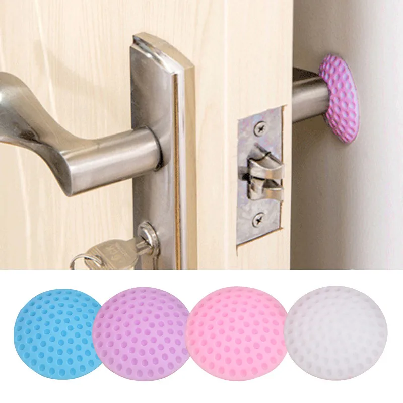 

Rubber Doorknob Protective Shock Collision Rails Mat Pad Silent Door Rear Wall Mute Touch Pad Door Handle Collision E7