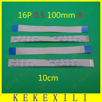 

10-500pcs/lot FFC FPC flat flexible cable 0.5mm pitch 16 pin Forward Length 100mm Width 8.5mm Ribbon Flex Cable type A 0.5