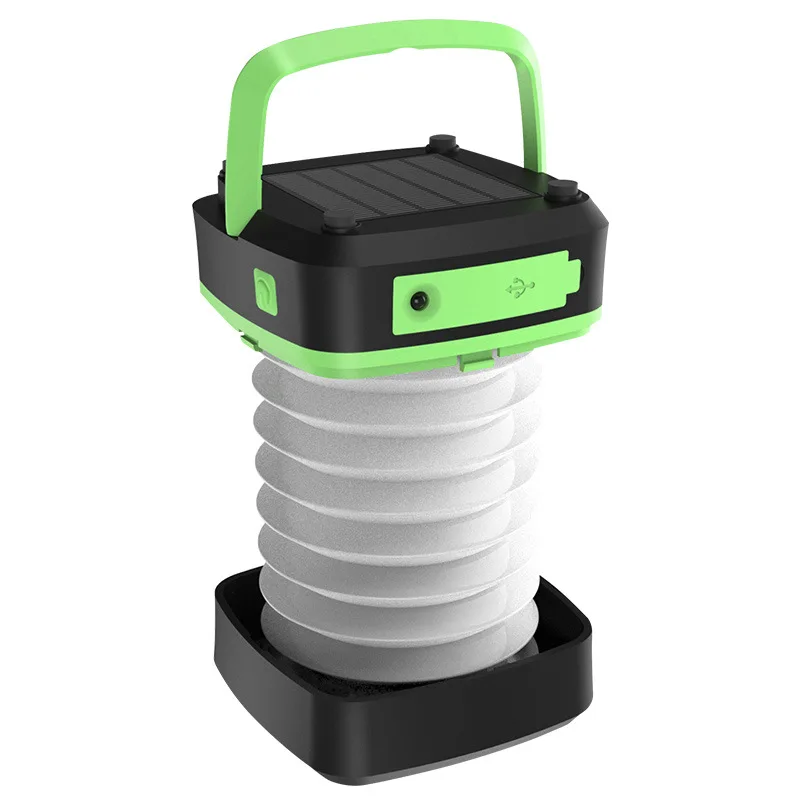 

Solar LED Camping Lantern Lights USB Charging Collapsible Flashlight Torch Garden Lamp