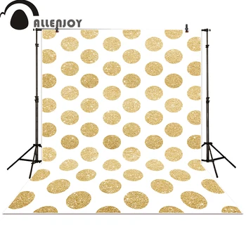 

Allenjoy photo backdrops party Gold Dots Circles Golden Glitter glamour Sparkle Birthday baby shower photocall