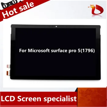 

NEW original For Microsoft surface pro 5 Model 1796 LP123WQ1 lcd display touch screen glass sensor digitizer tablet assembly