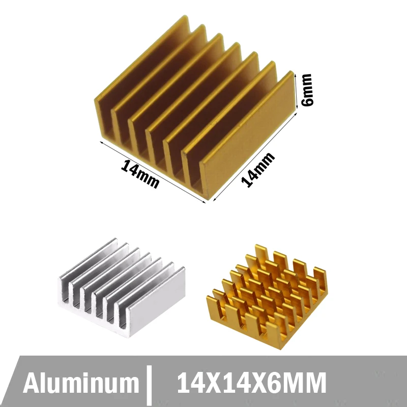 50 шт. Gdstime 14x14x6 мм алюминиевый теплоотвод чип ЦП GPU VGA RAM LED IC радиатор кулер|radiator