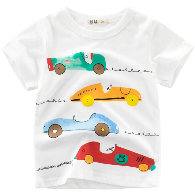 

Summer Baby Boy girls T Shirt Cotton Racing Car Short Sleeve T-shirt Kid Casual Sport T-shirt Children Clothing 2-10Y Shirt