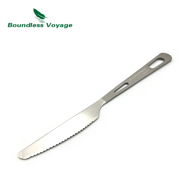 Boundless Voyage Titanium al aire libre que acampa cubiertos cuchillo de titanio Vajilla ti1539b Boundless Voyage Titanium al aire libre que acampa cubiertos cuchillo de titanio Vajilla ti1539b
