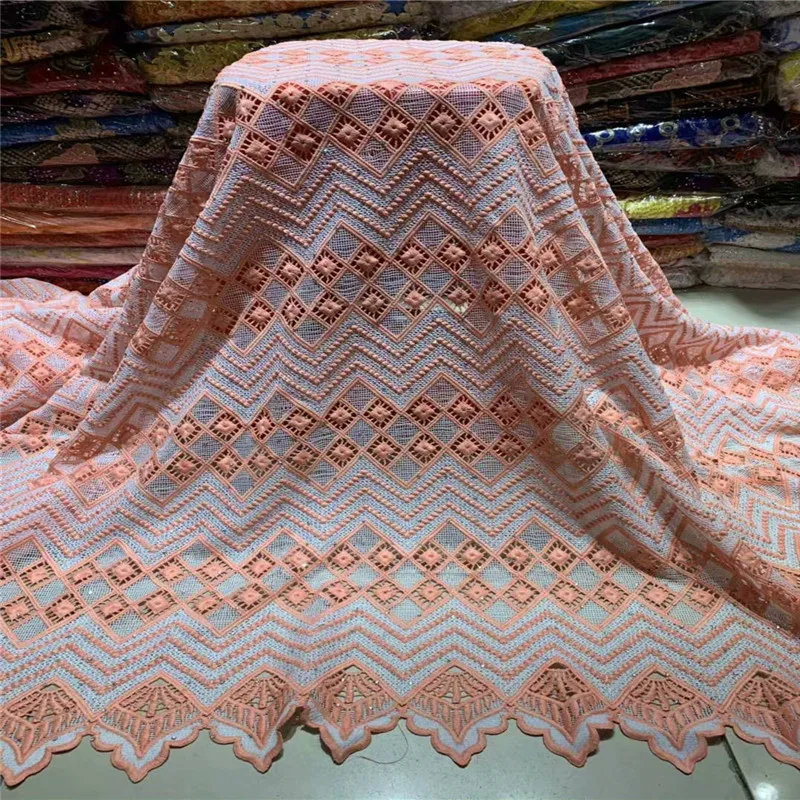 

2019 High Quality Nigerian Tulle Lace Fabrics With Stones Mesh African Lace Fabric French Net Lace Cord Fabric For Wedding