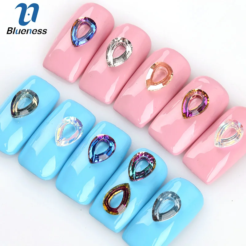 

8Pcs/Pack Clear Crystal Stones 7*10mm Drop Water Nail Art Rhinestone 8 Color Shiny Gems DIY Charms Jewelry Nail Art Decoration