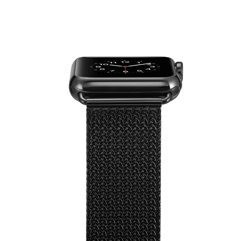 New Stainless Steel Band for Apple Watch Series 5 4 3 2 1 Replacement Watchband for iWatch 5/4 Strap 40/44/38/42mm Metal Belt - Цвет ремешка: black