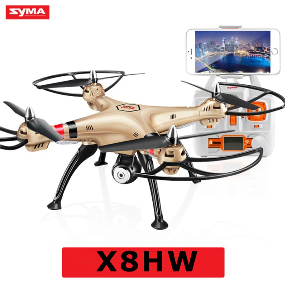 

SYMA X8HW RC Drone with WiFi HD Camera FPV RC Helicopter Hovering Function Quadcopter Outdoor Toy For Kid Gift (X8HG Upgrade)