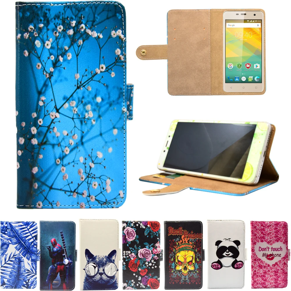

New arrival PU Leather Phone Cases Cartoon Flip Wallet Stand Cover Case for Prestigio Muze G3 LTE Psp3511 Dou