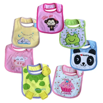 

10PC/LOT Mixed sales cotton baby bibs waterproof infant bibs(send by boys' or girls') aTRK0010