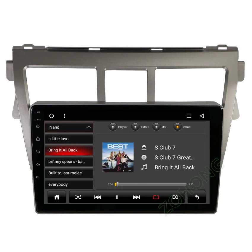 Excellent 2.5D 9" Octa Core 2G+32G Android for Toyota Vios Yaris Belta Car multimedia DVD Player auto radio GPS navigation tape recorder 4