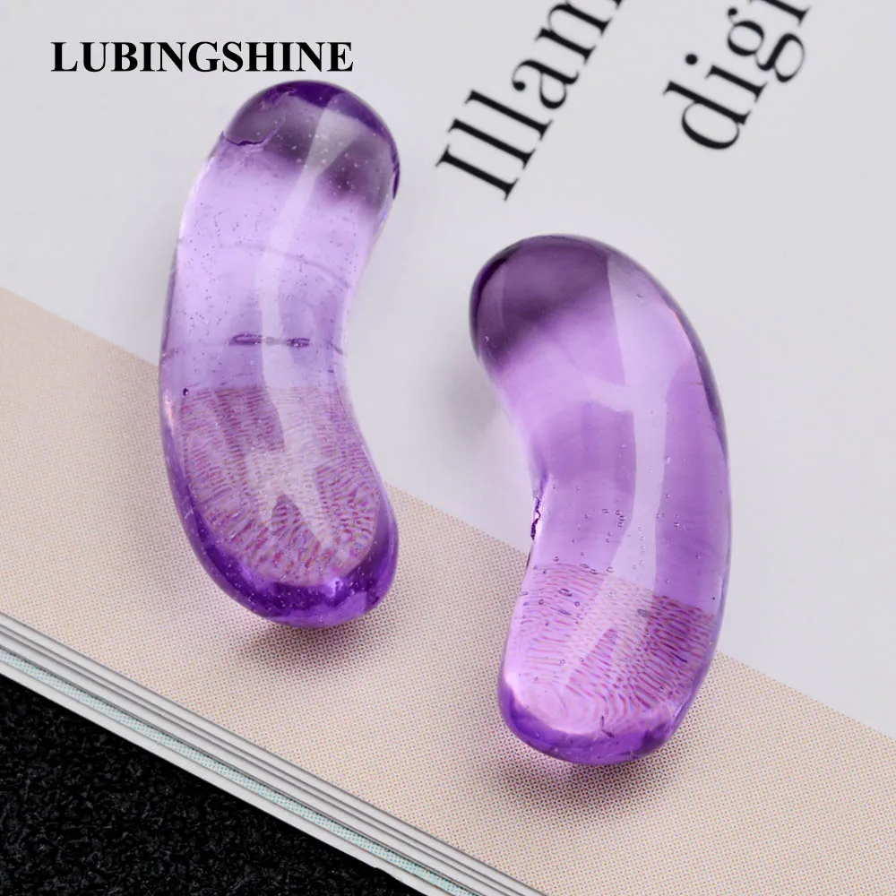 

LUBINGSHINE Colorful Cute Flatback Transparent Resin Soft Candy for Children Hairpin Handmade DIY Jewelry Making Accessories