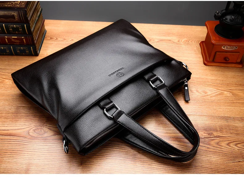 Новые роскошные кожаные Бизнес Для Мужчин's Портфели мужской моды сумка Для мужчин сумка мальчик Повседневное Tote компьютер сумка