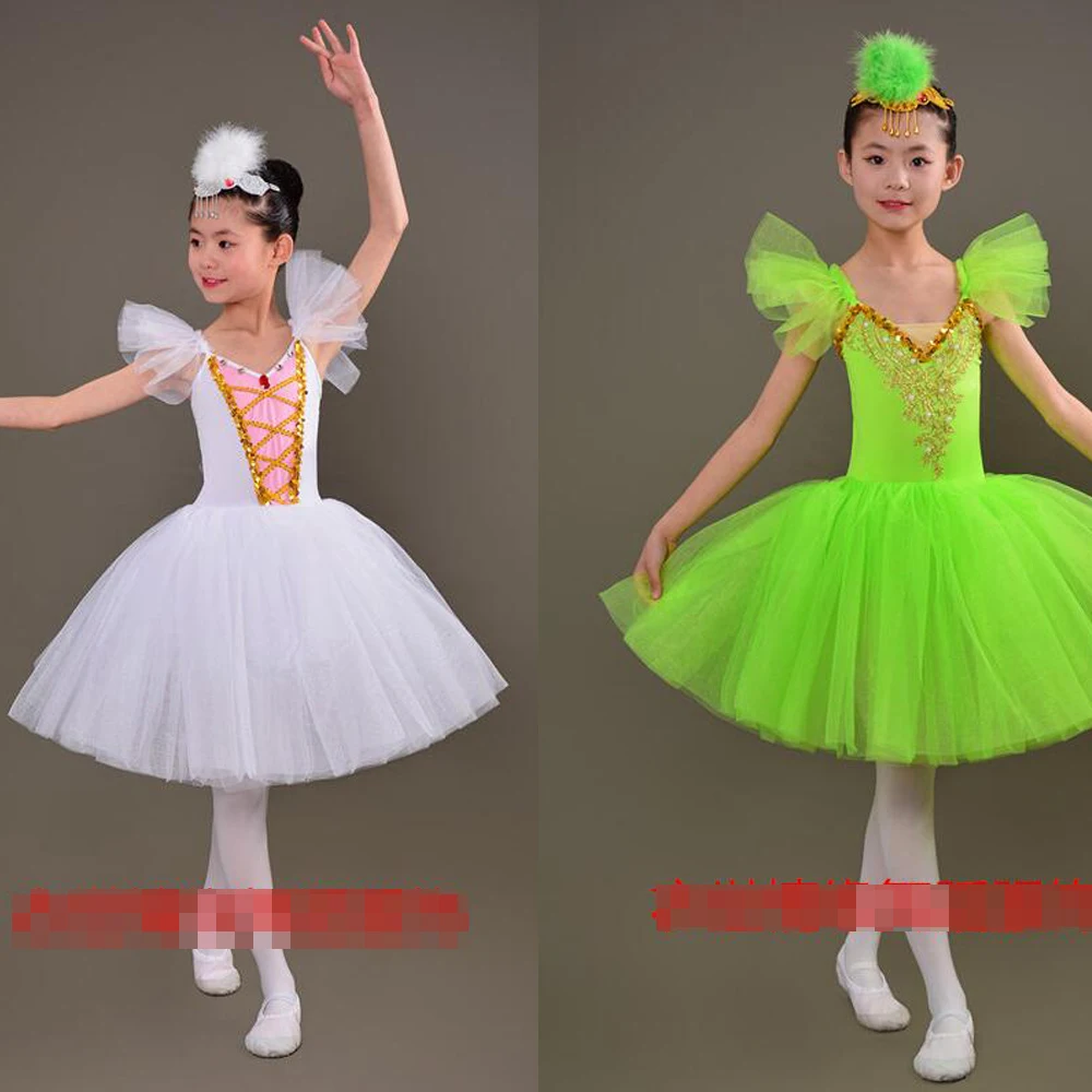 Классический Профессиональный Балетный костюм белого Лебединого озера, романтическое балетное платье-пачка, балетные платья для выступлений, длинная юбка-пачка для девочек