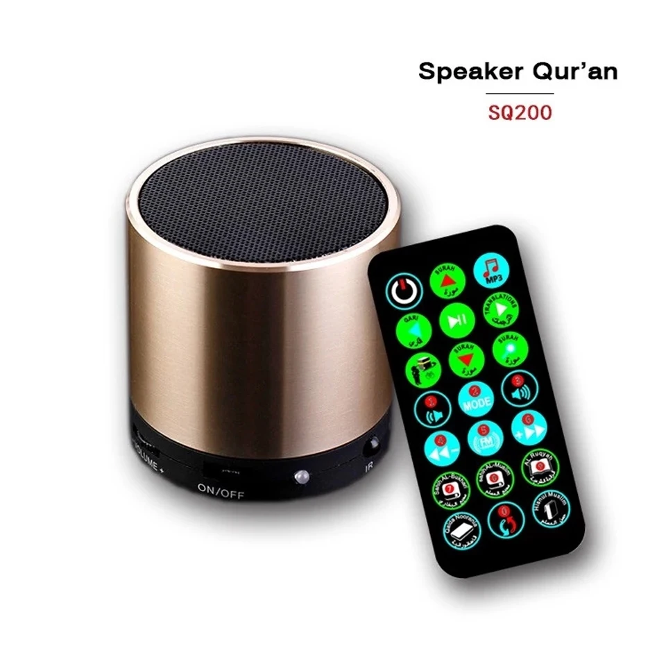 Портативный Quran динамик Equantu SQ200 MP3 плеер 8 ГБ TF FM Коран переводчик USB