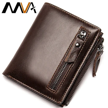 

Fashion Men's wallet genuine leather brand Luxury wallet with Coin Bag Zipper short slim male purse money clip credit card 6046