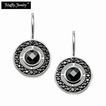 

Black Round Earrings,Thomas Style Muffiy Rebel Good Jewelry For Women,2017 Ts Gift In 925 Sterling Silver,Super Deals