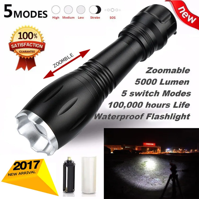 High Quality G700 Flashlight 5000lm BRIGHT X800 Tactical LED Military