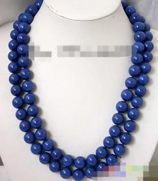 

song voge gem nanJ0648 2strands round lapis lazuli Necklace lapis clasp