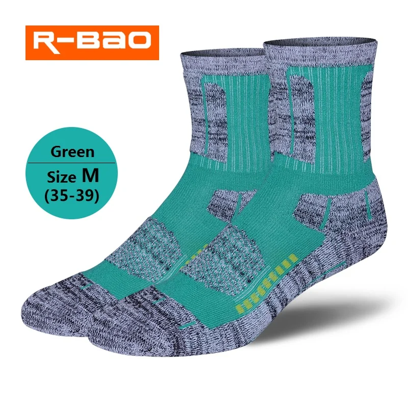 RB038B R-BAO Men/Women Outdoor Hiking/Skiing socks High-quality terry sports socks deodorization warm for winter 3pairs=1Lot