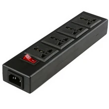 Multifunções 250 v 10a 1.5 m 4 jack adaptador de tomada de soquete de energia Universal plug REINO UNIDO/UE/EUA de energia cabo conversor