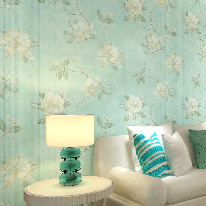 

0.53x10m Retro style Pastoral Pattern Non-woven Wallpaper Wedding Room Bedroom Living Room Background Wallpaper