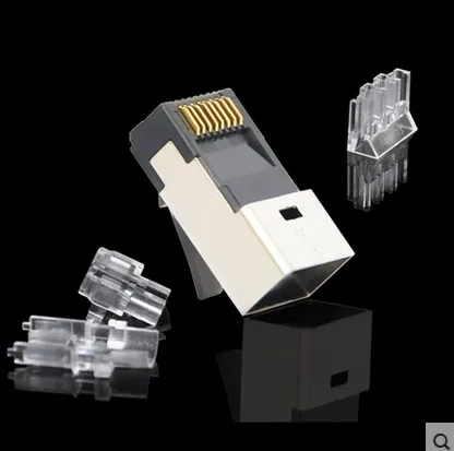 

Network connector Cat.6 RJ45 Modular Plugs shielded ver. Included wires insert loading bar cat6 plug