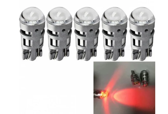 

5Pcs T10 12V W5W 2825 194 168 Cars From Canbus Led Red Light-Emitting Diodes 5730 Independent Led No Errors Univ era Auto Lamp