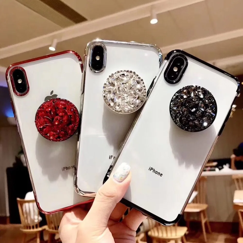 Чехол Hazy beauty для iPhone 8 Plus роскошный блестящий прозрачный силиконовый мягкий чехол