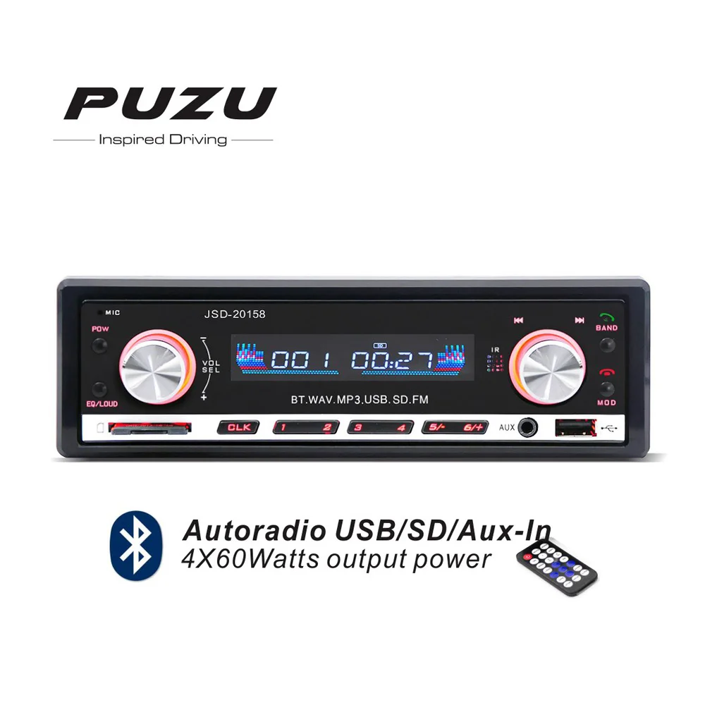 

Red color 1din 12V bluetooth Car Radio MP3 FM receiver USB SD tape recorder with remote controller USB SD aux in port