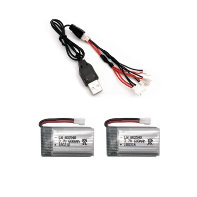 3,7 V 600mAh Lipo для X5 X5C X5SC X5SW 2,4G RC Квадрокоптер 3,7 v 600 mah литий-полимерный аккумулятор с USB зарядным кабелем - Цвет: Зеленый