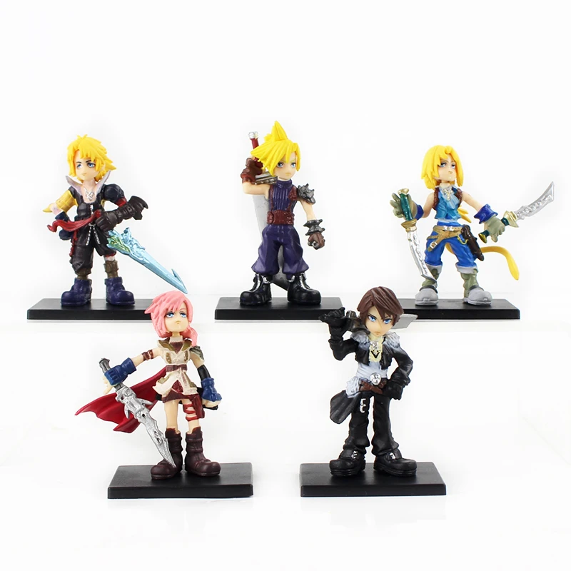 5 шт./компл. 4 см Final Fantasy trading arts Tidus Warrior Cloud Strife Squall Leonhart Tidus ПВХ фигурка модель игрушки