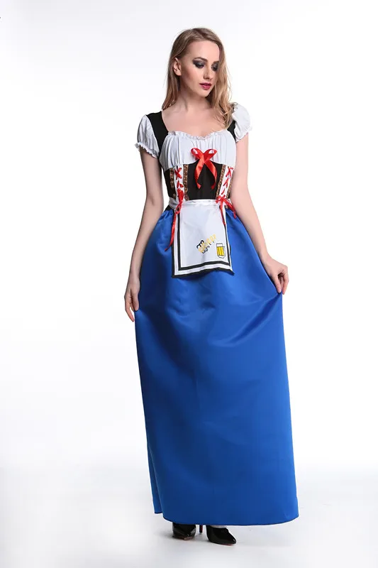 Oktoberfest Beer Maid Peasant Dress Halloween Costume Adult Fancy Dress