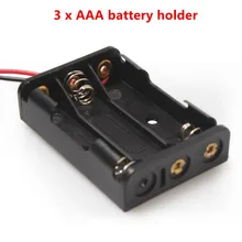 High quality 3 AAA Battery Box Case Holder With Wire Leads for DIY 4.5V AAA batteries Free shipping