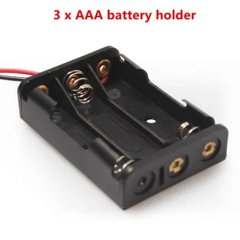 

High quality 3 AAA Battery Box Case Holder With Wire Leads for DIY 4.5V AAA batteries Free shipping
