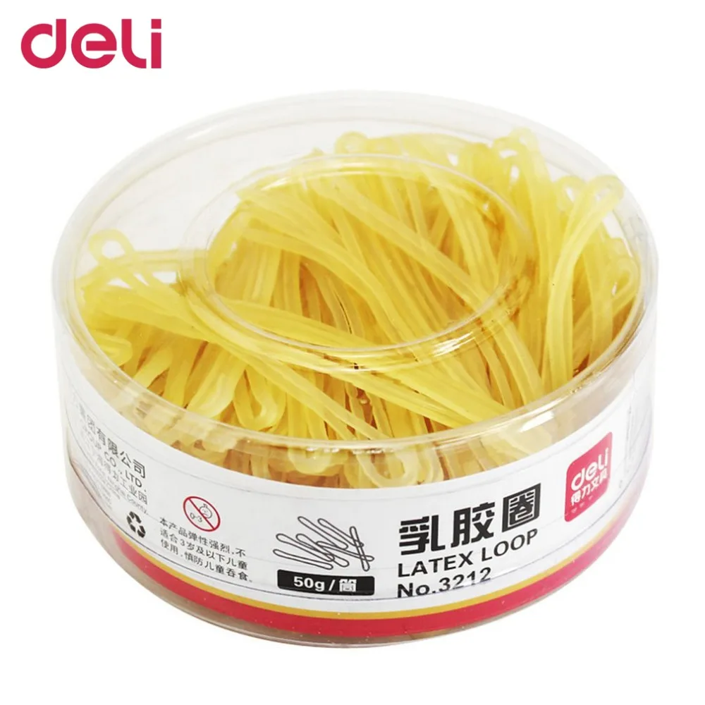 

Deli 3212 Latex Loop 1 Pack * 50g Transparent Yellow Rubber Bands Strong Elastic Bands Hair Loop School Office Stationary