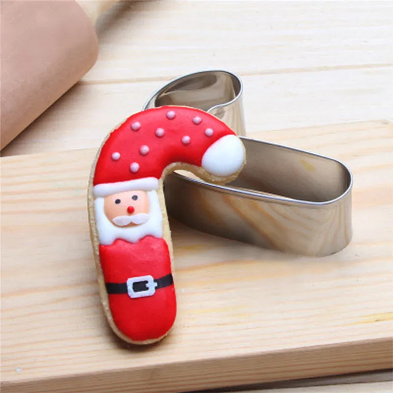 

VOGVIGO Christmas Candy Cane Baking Mold for Stainless Steel Baking Accessories Dessert Mould Decoration Baking Tools