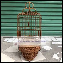 22 26cm bamboo prince bird cage embroidered eye acacia yellow bean bird cage