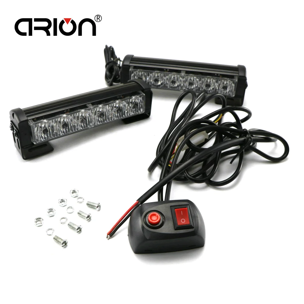36W 2x6 led Police strobe lights vehicle Work light bar car warning