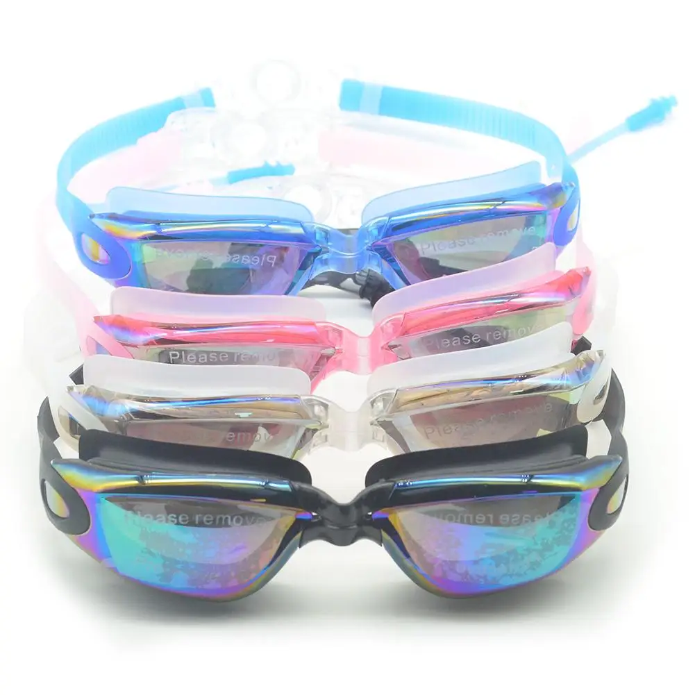 Anti Fog Swim Goggles Swimming Glasses With Earplugs Adjustable UV
