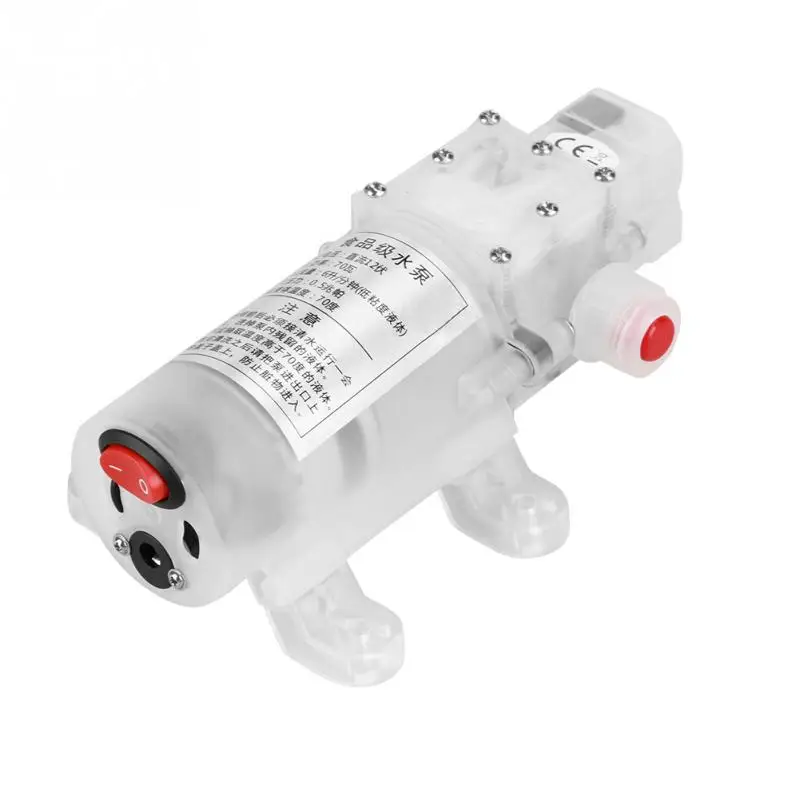 

DC 12V Self-priming Water Pump 70W Food Grade Self-priming Diaphragm Water Pump with Switch high pressure water pump
