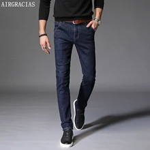 AIRGRACIAS, эластичные,, прямые брюки, брюки, хлопок, хорошее качество, джинсы для мужчин,, весна, розничная, теплые мужские джинсы