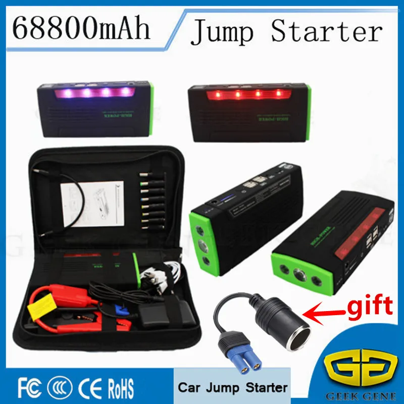 2018 Starting Device 68800mAh Petrol Diesel Jumper Car Battery Booster Starter Multi-function 12V Car Charger For Car Battery CE
