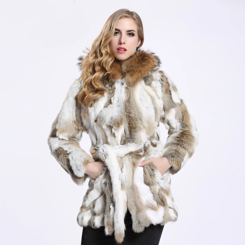 Laveur Automne Moyen Raton vente Be Et Capuchon Manteau À Hot Mode De D'hiver Gratuite Coupe 1643 Fourrure 2016 Natural Livraison long Lapin f6qwdZc