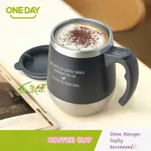 ONEDAY Kaffee Becher Niedlich Großer Bauch Tasse BECHER Tumbler THERMOMUG Büro Edelstahl THermocup Flasche Becher Mit Deckel