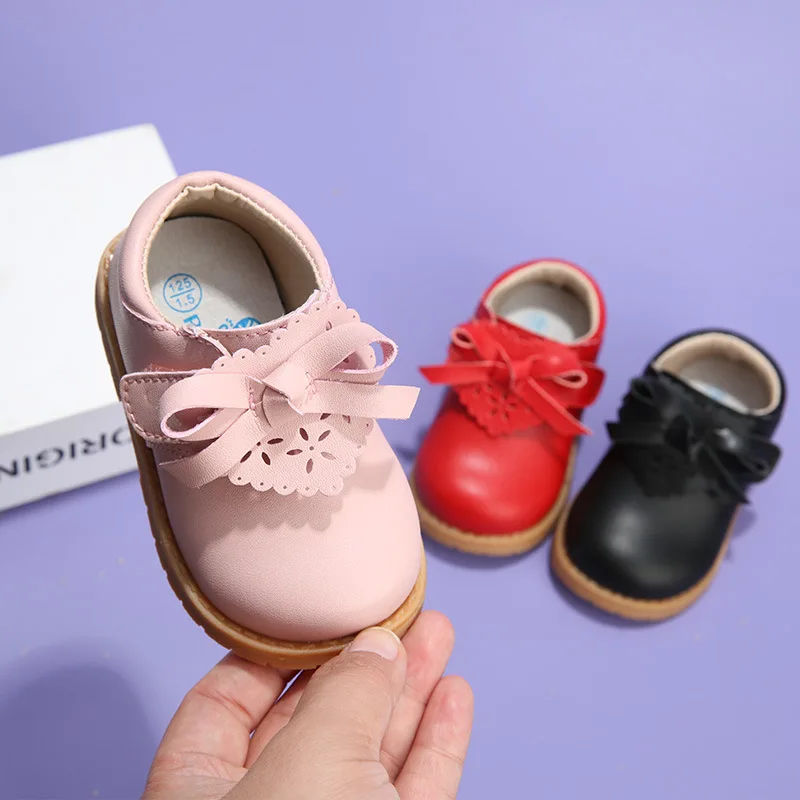 Обувь для девочек с бантом; обувь принцессы для малышей; Весенняя новая детская обувь с мягкой подошвой