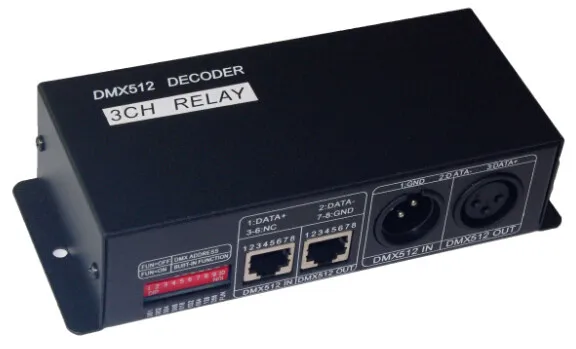 1 шт. DMX-RELAY-3 канала реле 5А * 3CH вход AC110V-220V реле * 3CH использование для светодиодной лампы светодиодные ленты